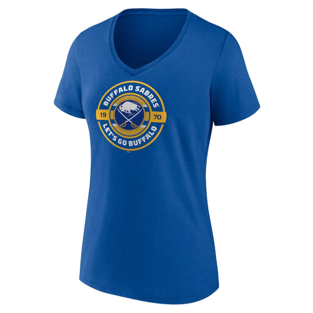 Buffalo Sabres Women's Native V-Neck T-Shirt Royal