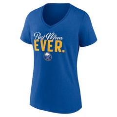 Buffalo Sabres Women's Best Mom Ever V-Neck T-Shirt Royal