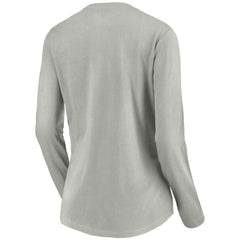 St. Louis Blues Women's Primary Logo Long Sleeve V-Neck T-Shirt Gray