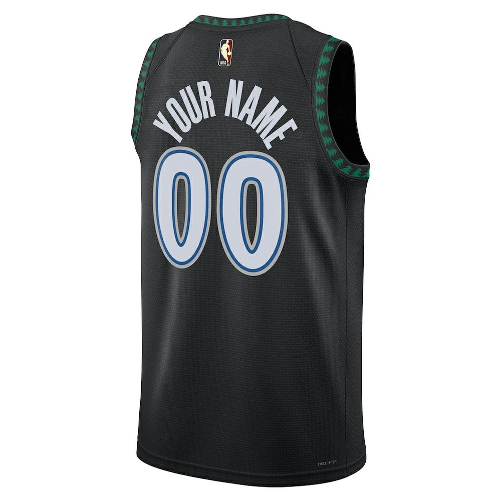 Minnesota Timberwolves Unisex Swingman Custom Jersey - Classic Edition - Black