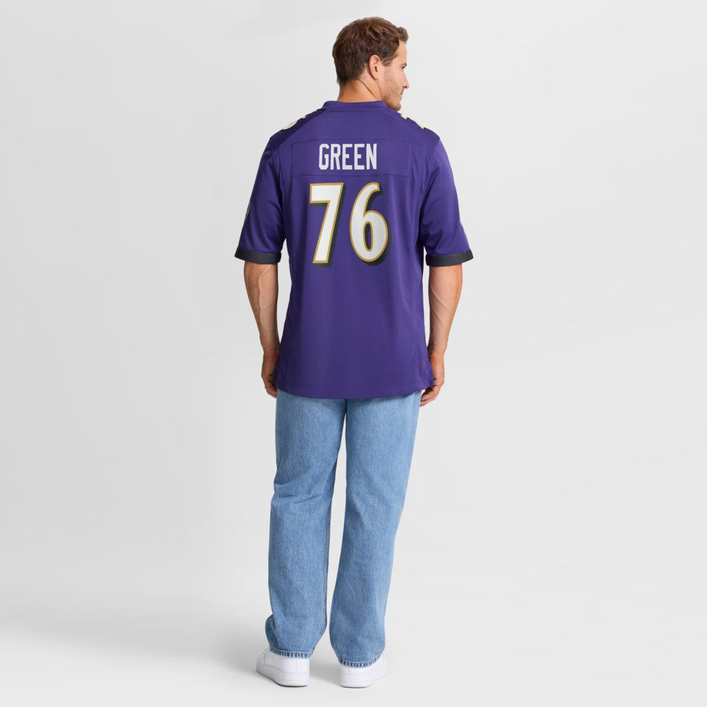 Kenyon Green Baltimore Ravens Team Game Jersey - Purple