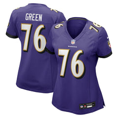 Kenyon Green Baltimore Ravens Women's Team Game Jersey - Purple