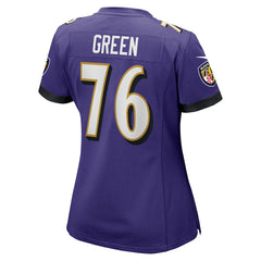 Kenyon Green Baltimore Ravens Women's Team Game Jersey - Purple