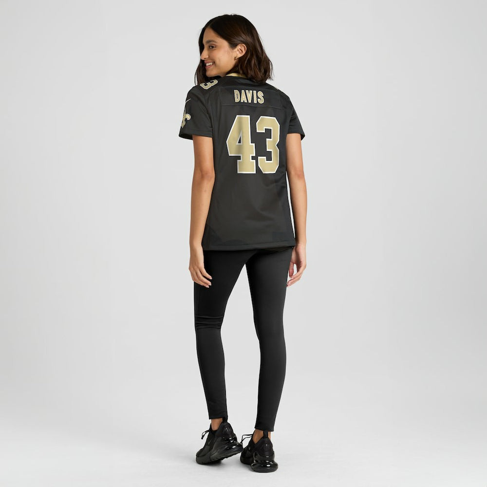 Michael Davis New Orleans Saints Women's Team Game Jersey - Black