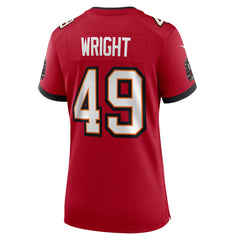 Owen Wright Tampa Bay Buccaneers Women's Team Game Jersey - Red
