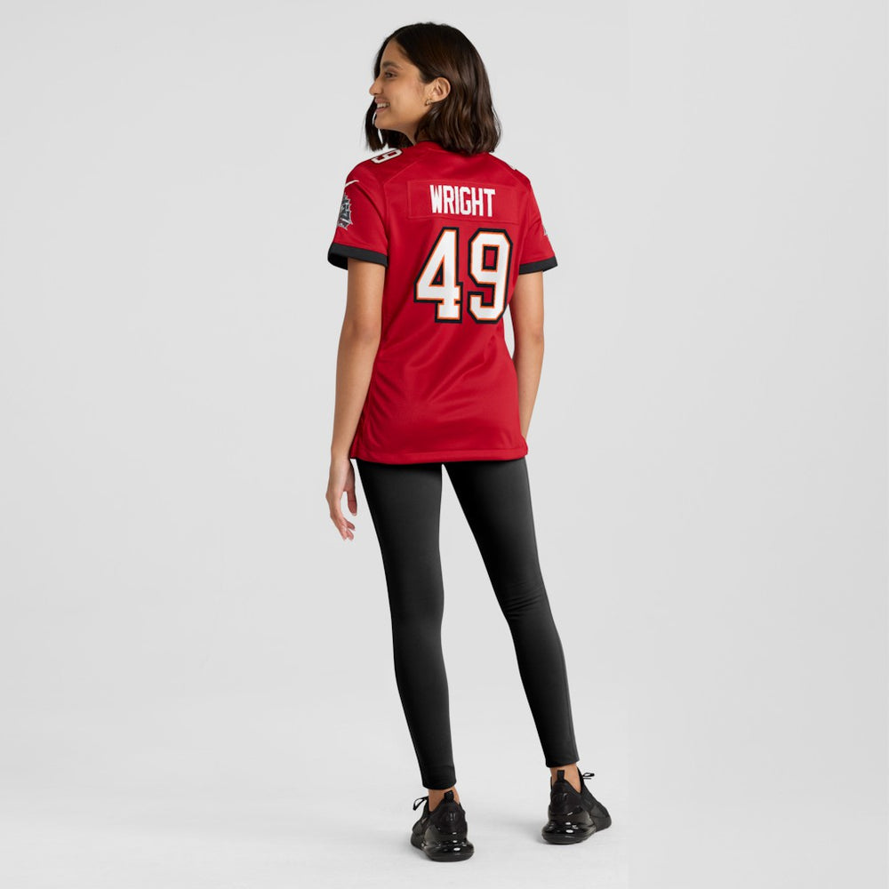 Owen Wright Tampa Bay Buccaneers Women's Team Game Jersey - Red