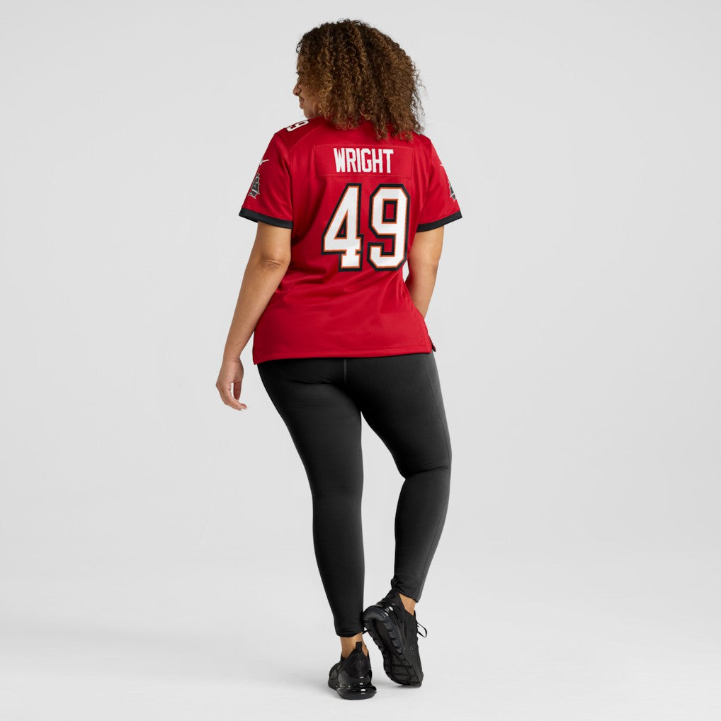 Owen Wright Tampa Bay Buccaneers Women's Team Game Jersey - Red
