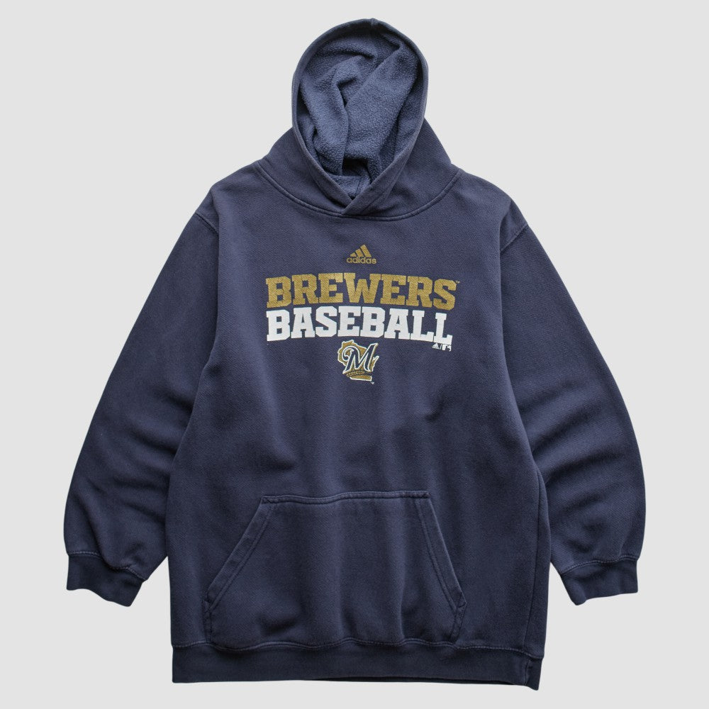 Milwaukee Brewers Adidas 2000s Pullover Sweatshirt Navy Vintage