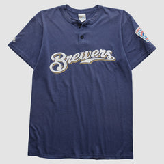 Milwaukee Brewers Majestic 2000s T-Shirt Navy Vintage