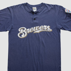 Milwaukee Brewers Majestic 2000s T-Shirt Navy Vintage