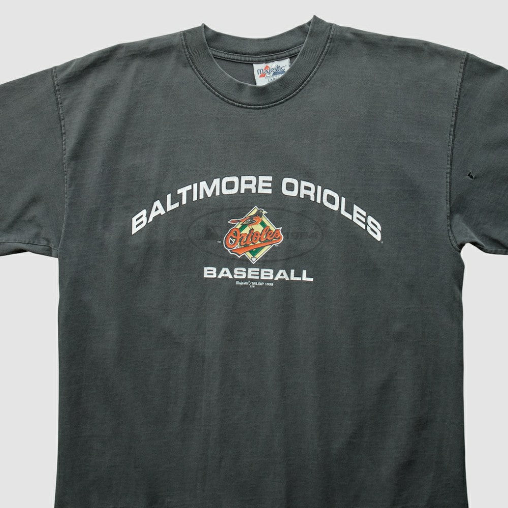Baltimore Orioles Majestic 1999 T-Shirt Charcoal Vintage