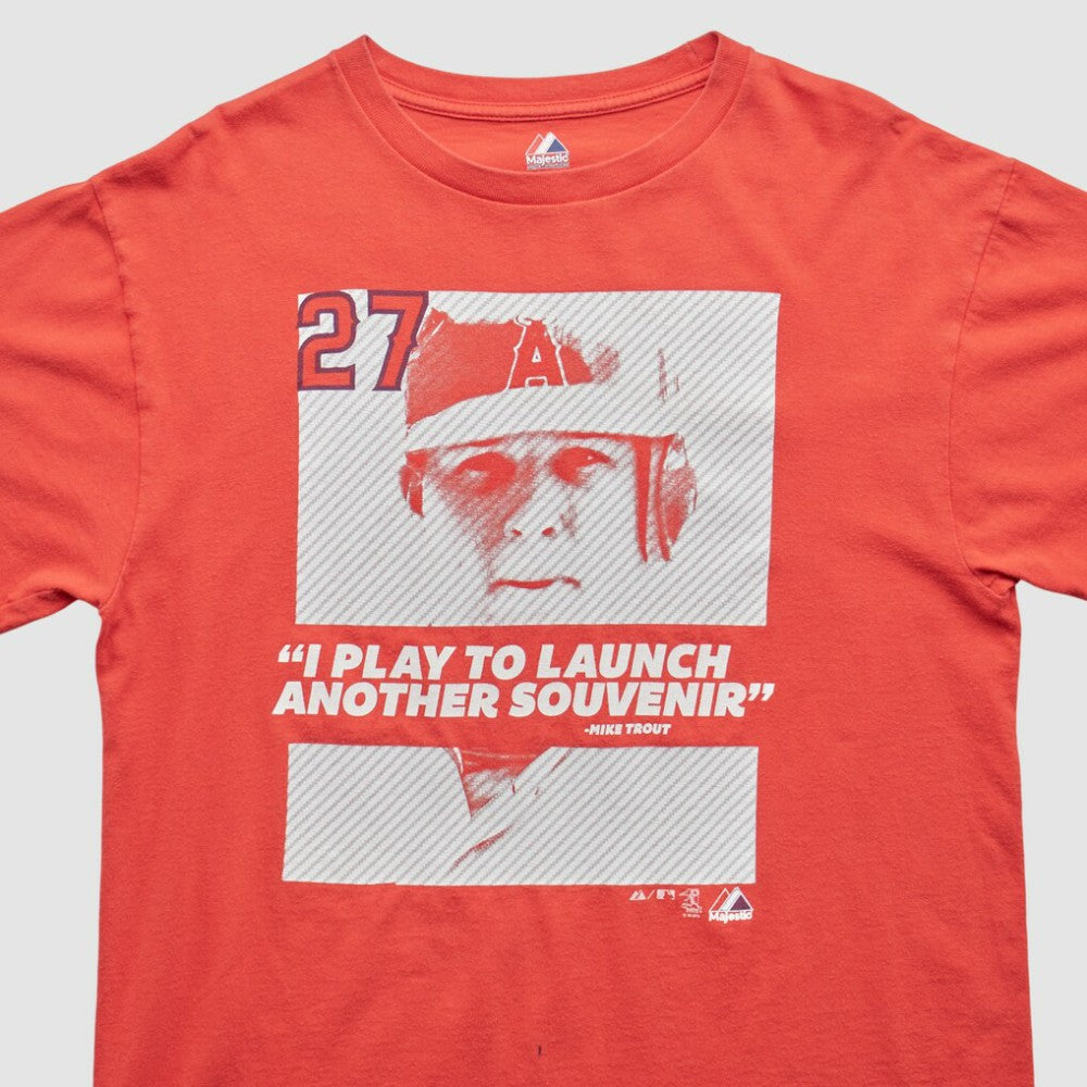 Los Angeles Angels Majestic 2000s T-Shirt Red Vintage