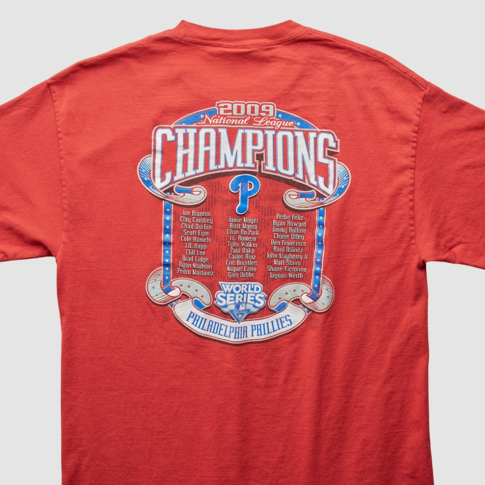 Philadelphia Phillies Majestic 2009 T-Shirt Red Vintage