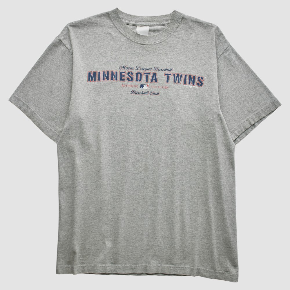 Minnesota Twins Majestic 2002 T-Shirt Heather Gray Vintage
