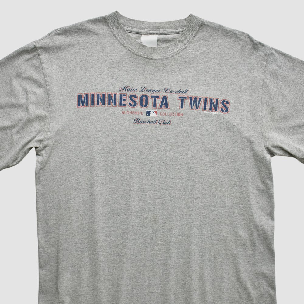 Minnesota Twins Majestic 2002 T-Shirt Heather Gray Vintage
