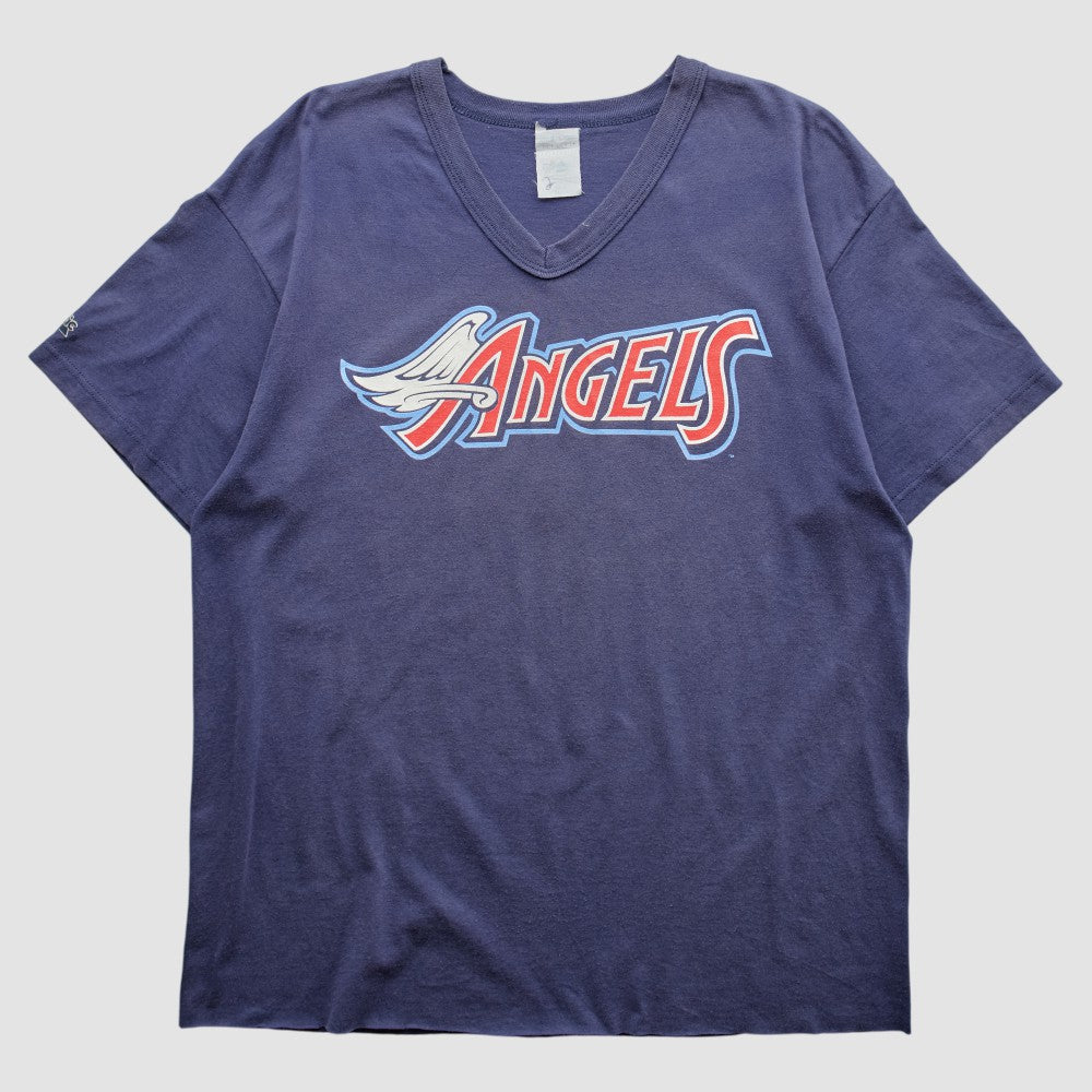 Los Angeles Angels Majestic 2000s T-Shirt Navy Vintage