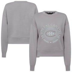Montreal Canadiens Levelwear Women's Slate & Snow Sponge Tri-Blend Sweatshirt Gray