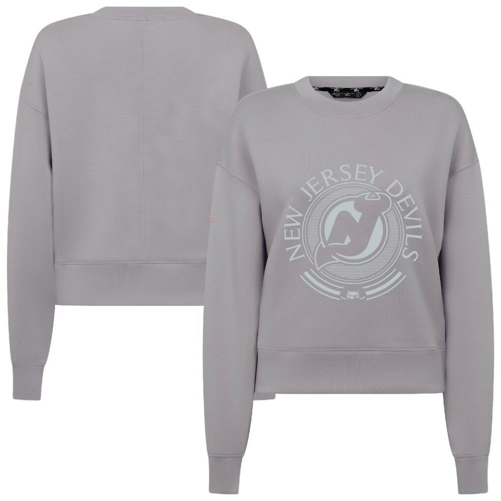 New Jersey Devils Levelwear Women's Slate & Snow Sponge Tri-Blend Sweatshirt Gray