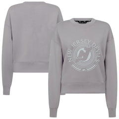 New Jersey Devils Levelwear Women's Slate & Snow Sponge Tri-Blend Sweatshirt Gray