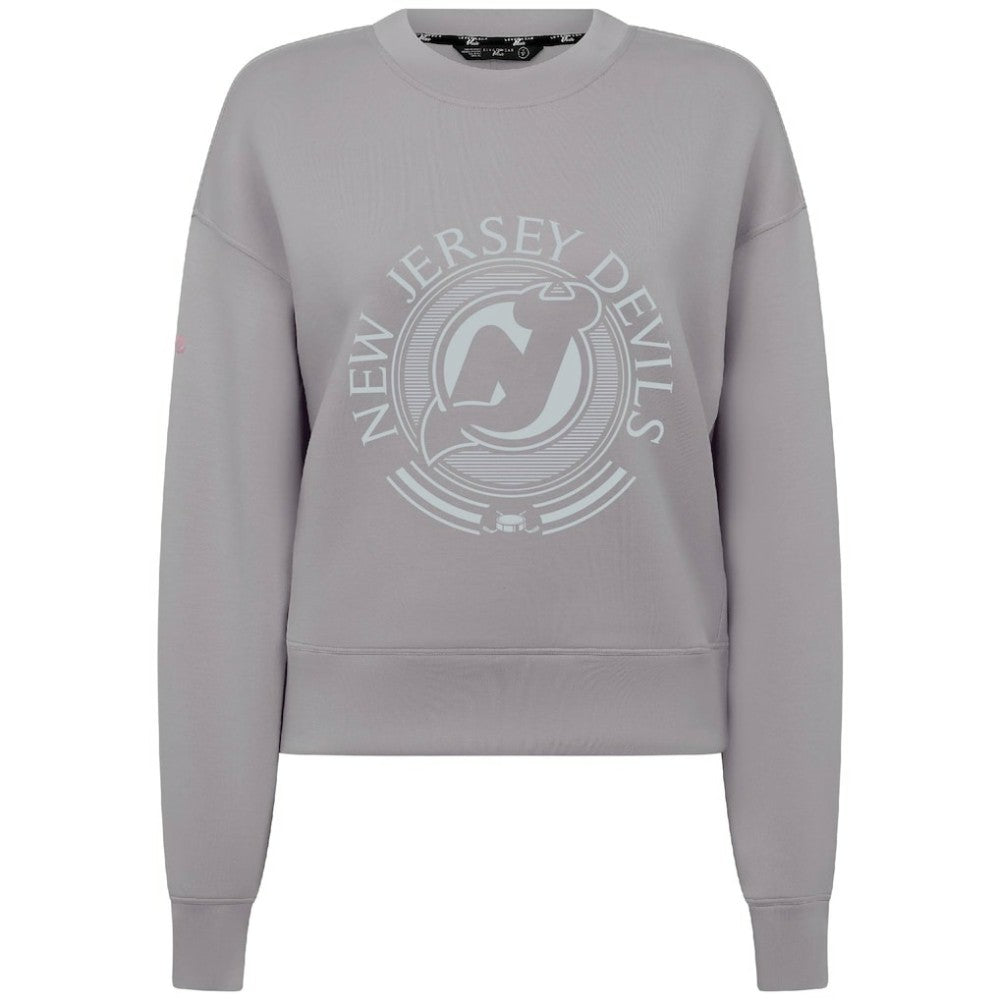 New Jersey Devils Levelwear Women's Slate & Snow Sponge Tri-Blend Sweatshirt Gray