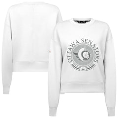 Ottawa Senators Levelwear Women's Slate & Snow Sponge Tri-Blend Sweatshirt White