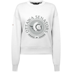Ottawa Senators Levelwear Women's Slate & Snow Sponge Tri-Blend Sweatshirt White