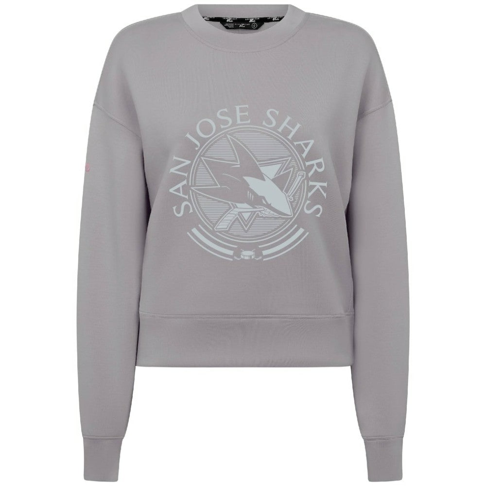 San Jose Sharks Levelwear Women's Slate & Snow Sponge Tri-Blend Sweatshirt Gray