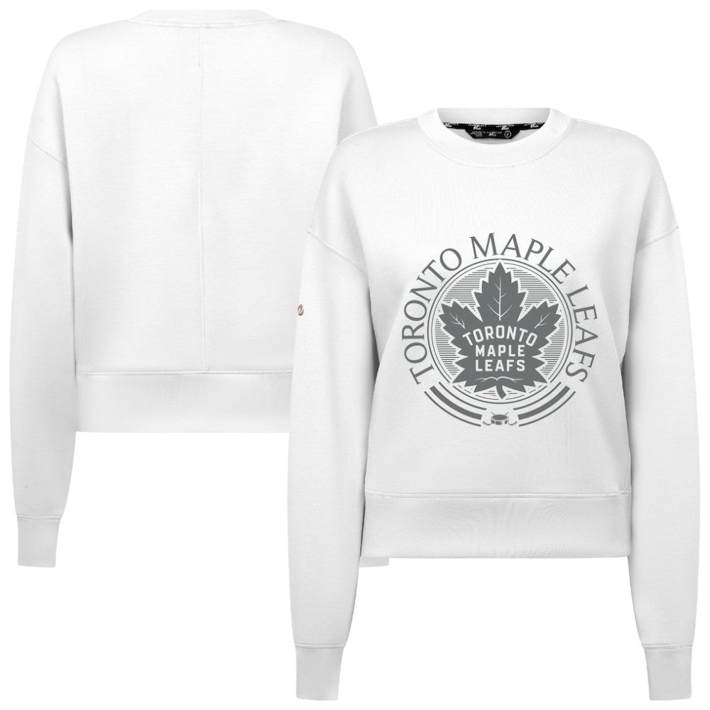 Toronto Maple Leafs Levelwear Women's Slate & Snow Sponge Tri-Blend Sweatshirt White