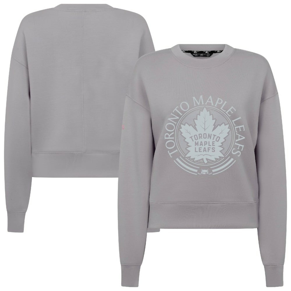 Toronto Maple Leafs Levelwear Women's Slate & Snow Sponge Tri-Blend Sweatshirt Gray