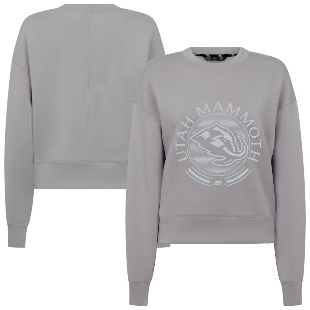 Utah Mammoth Levelwear Women's Slate & Snow Sponge Tri-Blend Sweatshirt Gray