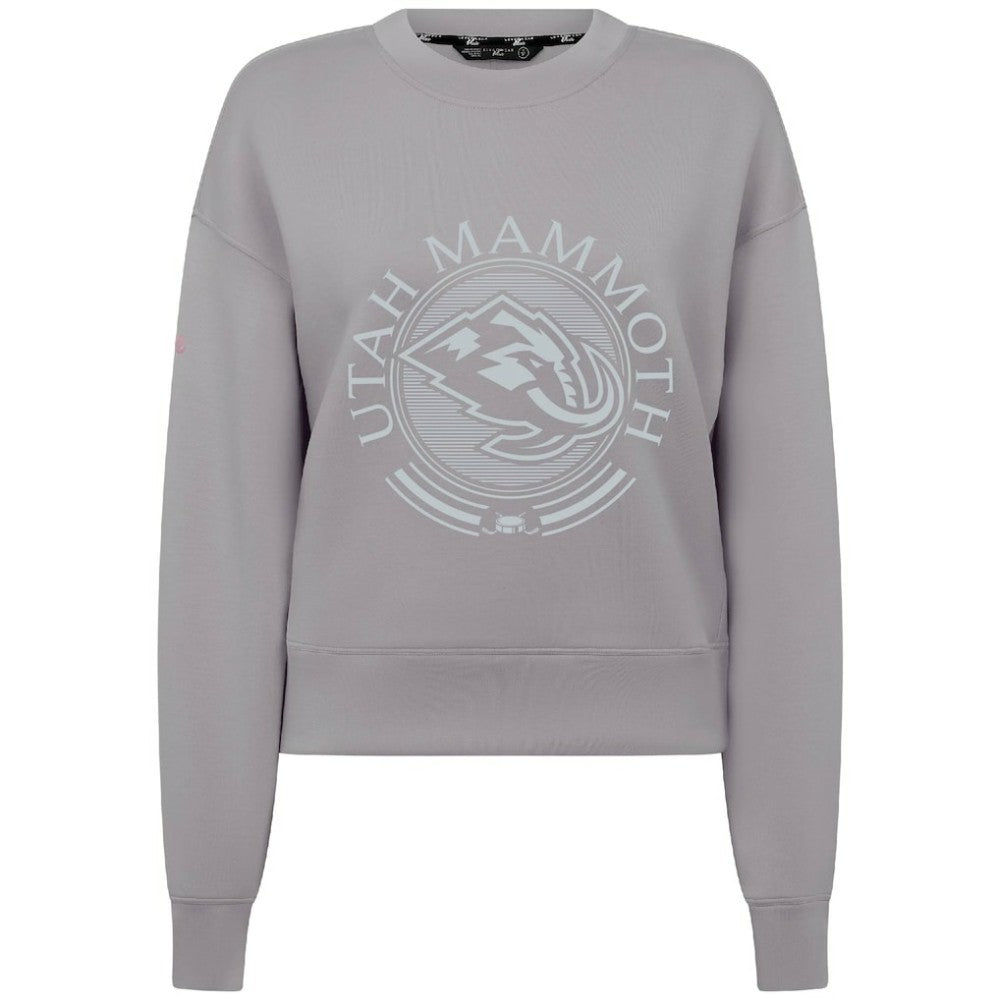 Utah Mammoth Levelwear Women's Slate & Snow Sponge Tri-Blend Sweatshirt Gray