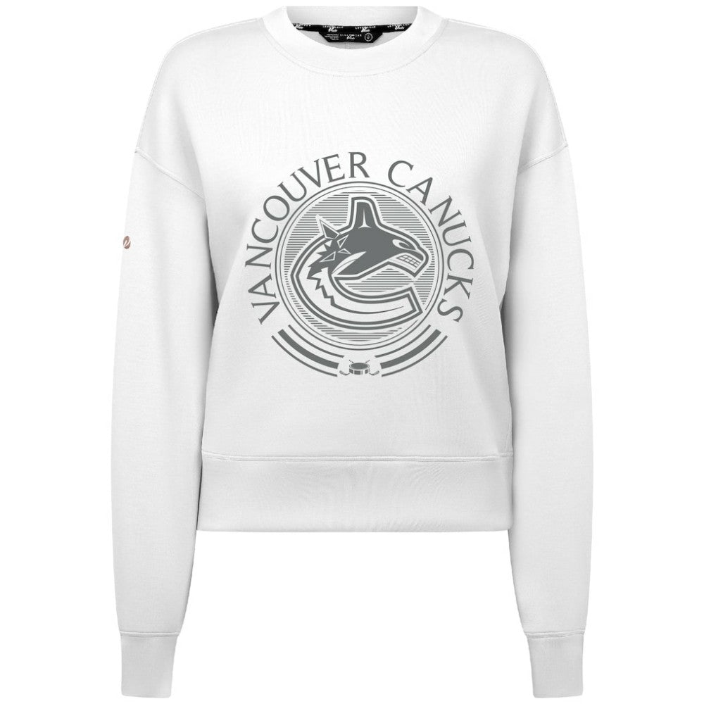 Vancouver Canucks Levelwear Women's Slate & Snow Sponge Tri-Blend Sweatshirt White