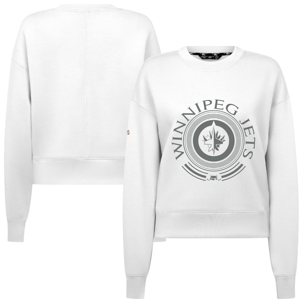 Winnipeg Jets Levelwear Women's Slate & Snow Sponge Tri-Blend Sweatshirt White