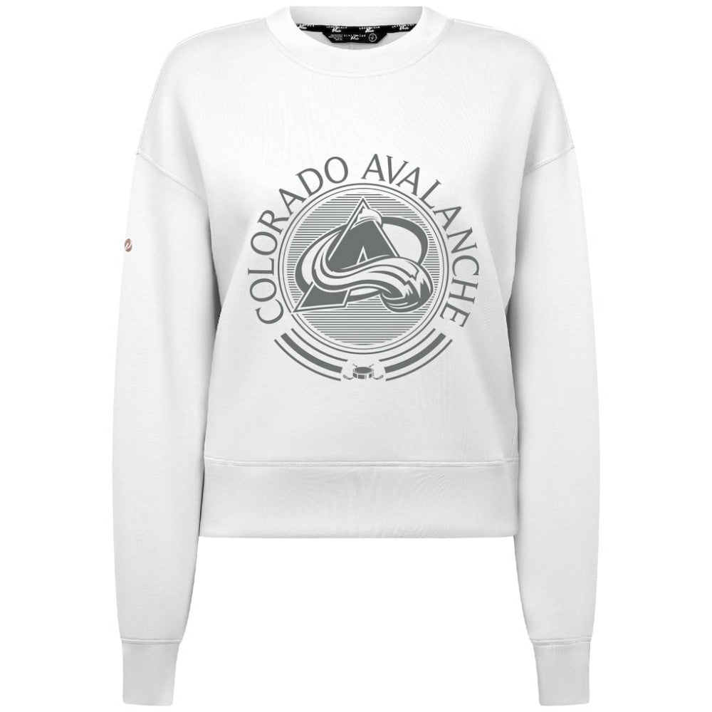 Colorado Avalanche Levelwear Women's Slate & Snow Sponge Tri-Blend Sweatshirt White