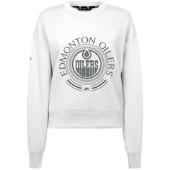 Edmonton Oilers Levelwear Women's Slate & Snow Sponge Tri-Blend Sweatshirt White