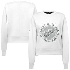 Detroit Red Wings Levelwear Women's Slate & Snow Sponge Tri-Blend Sweatshirt White