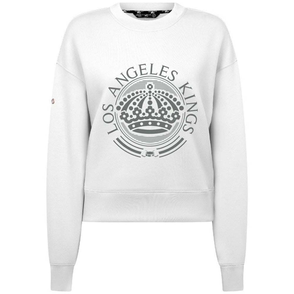 Los Angeles Kings Levelwear Women's Slate & Snow Sponge Tri-Blend Sweatshirt White