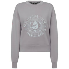 Anaheim Ducks Levelwear Women's Slate & Snow Sponge Tri-Blend Sweatshirt Gray
