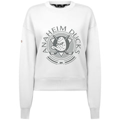 Anaheim Ducks Levelwear Women's Slate & Snow Sponge Tri-Blend Sweatshirt White