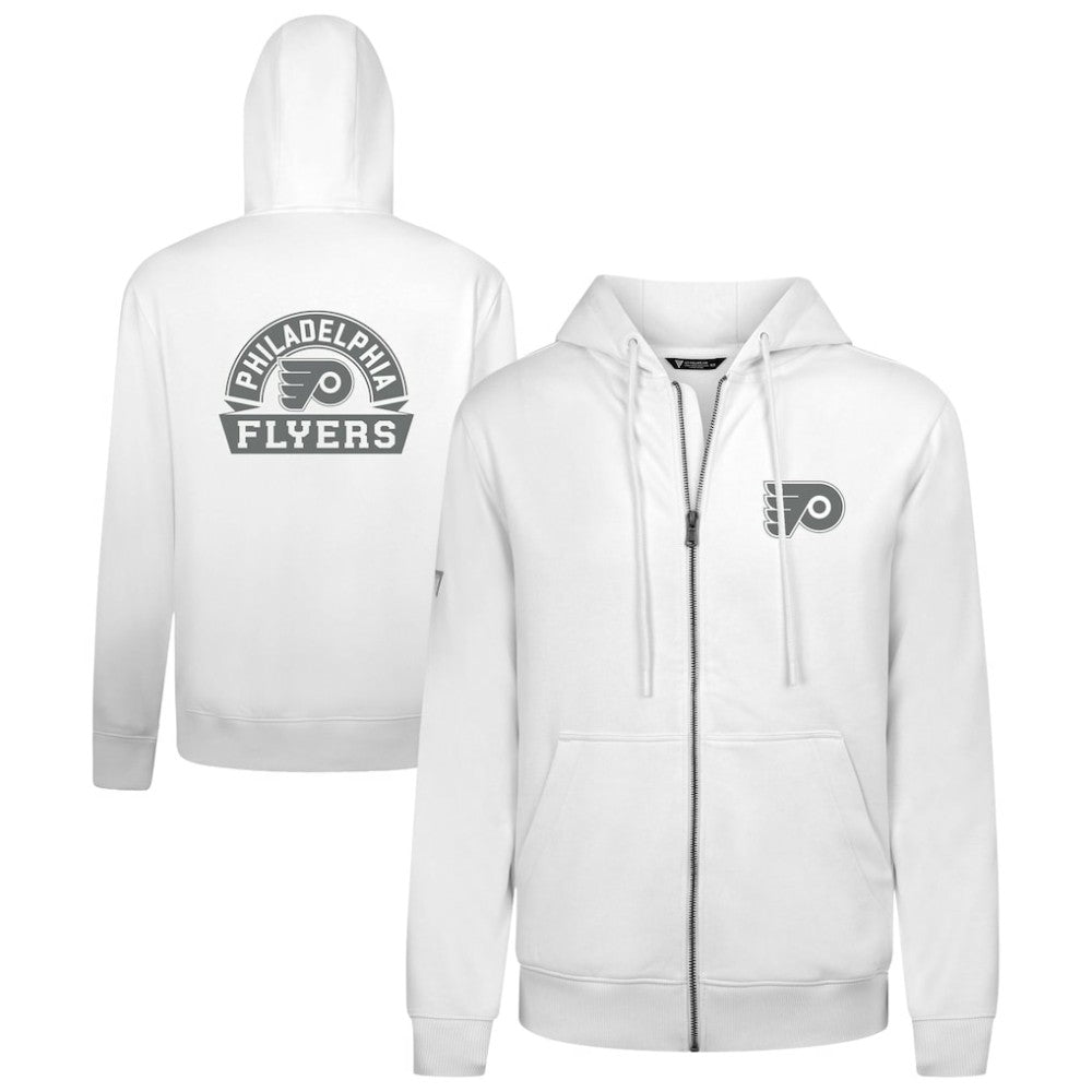 Philadelphia Flyers Levelwear Podium Chenille Logo Full-Zip Hoodie White