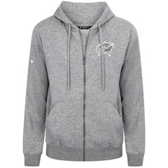 Columbus Blue Jackets Levelwear Podium Chenille Logo Full-Zip Hoodie Gray