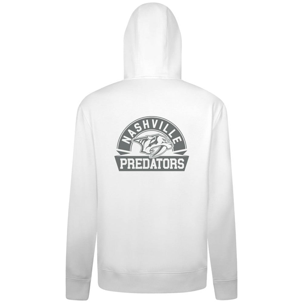 Nashville Predators Levelwear Podium Chenille Logo Full-Zip Hoodie White