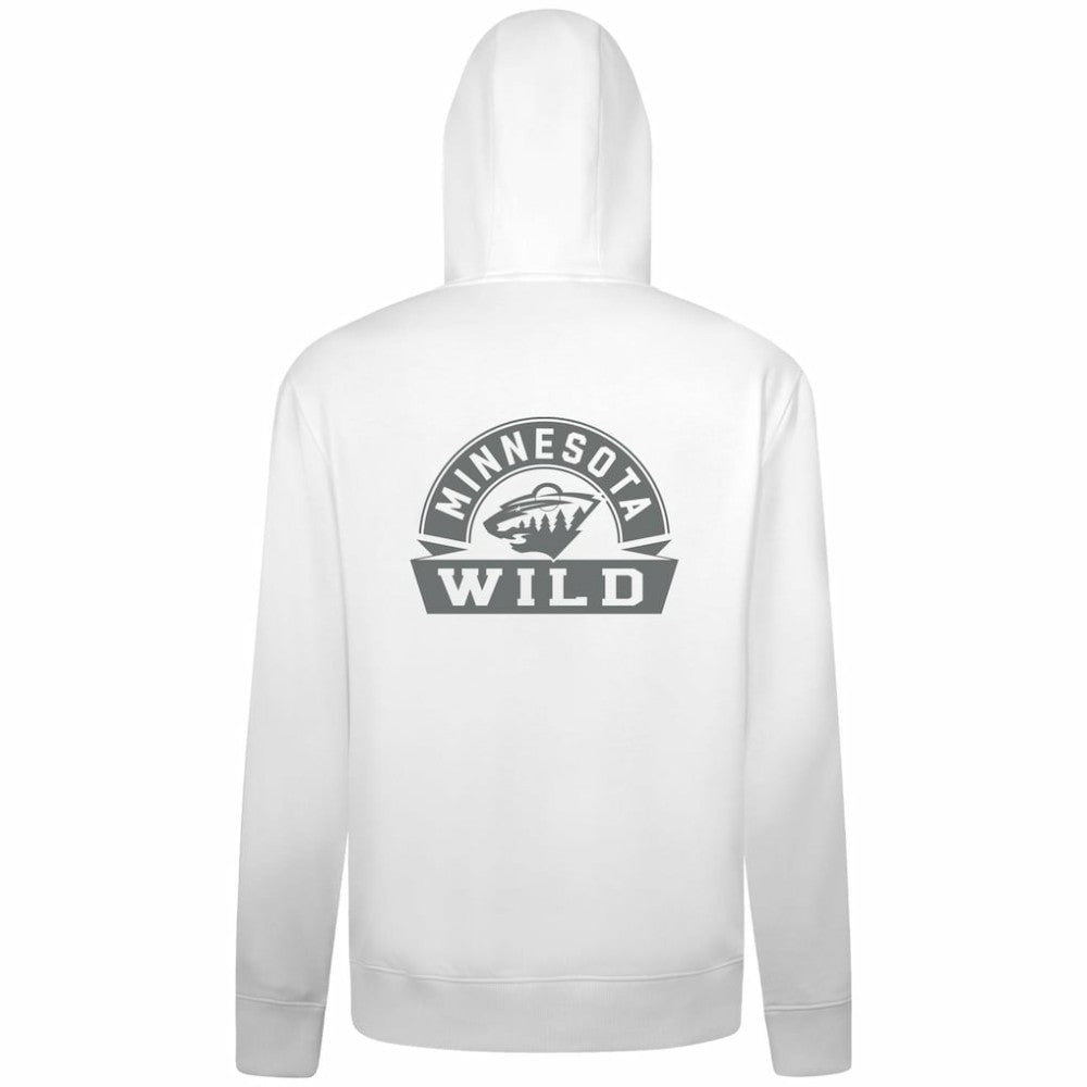 Minnesota Wild Levelwear Podium Chenille Logo Full-Zip Hoodie White