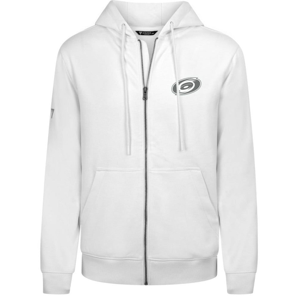 Carolina Hurricanes Levelwear Podium Chenille Logo Full-Zip Hoodie White