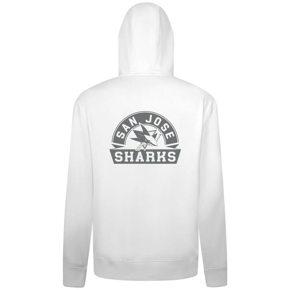 San Jose Sharks Levelwear Podium Chenille Logo Full-Zip Hoodie White