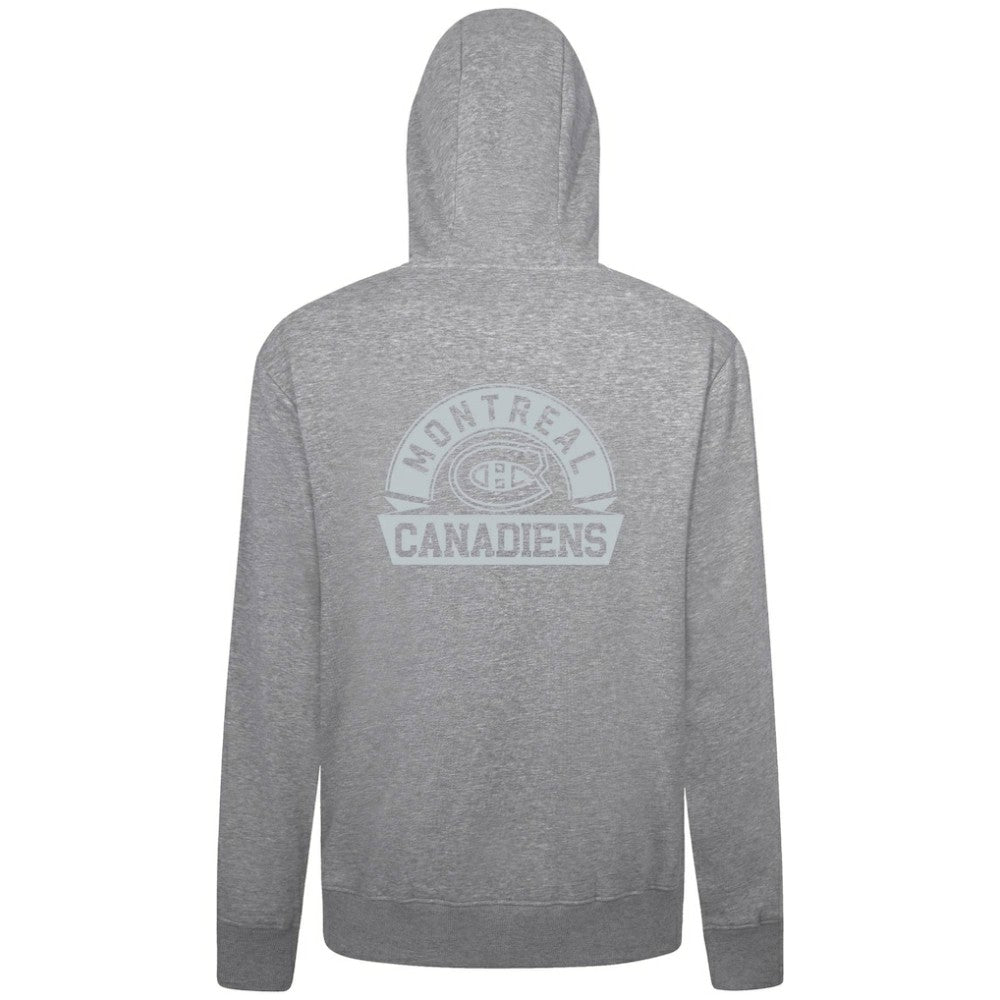 Montreal Canadiens Levelwear Podium Chenille Logo Full-Zip Hoodie Gray