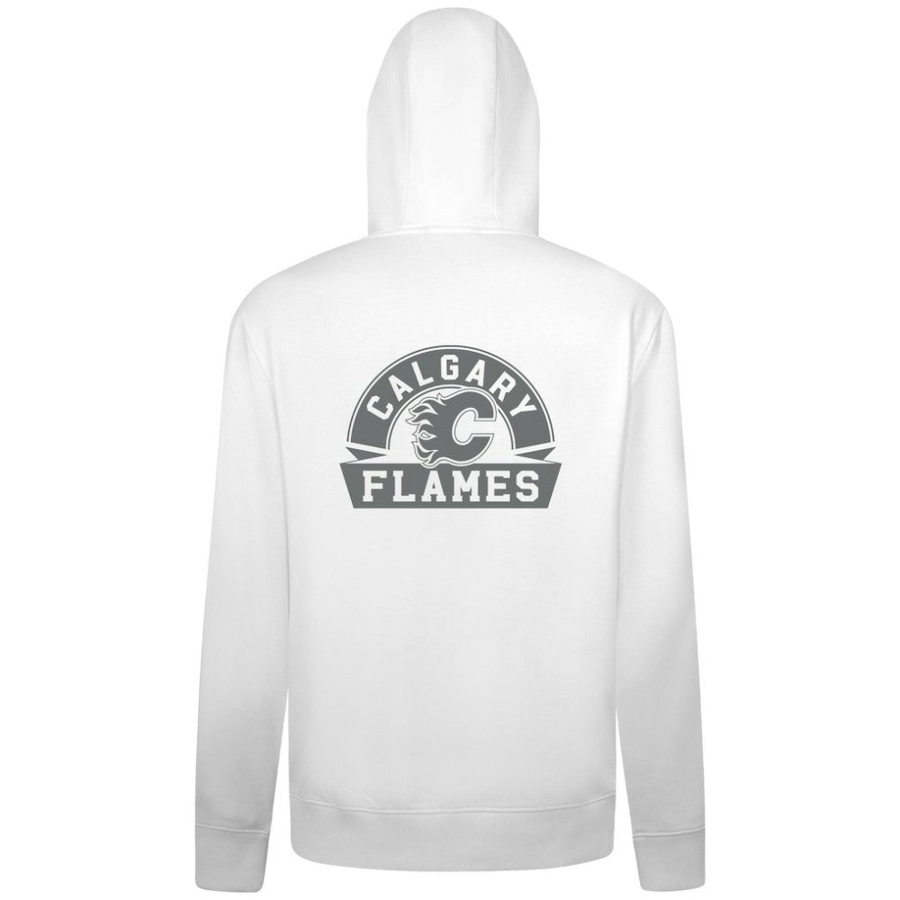 Calgary Flames Levelwear Podium Chenille Logo Full-Zip Hoodie White