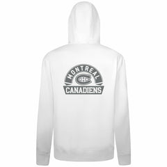 Montreal Canadiens Levelwear Podium Chenille Logo Full-Zip Hoodie White