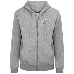 Detroit Red Wings Levelwear Podium Chenille Logo Full-Zip Hoodie Gray