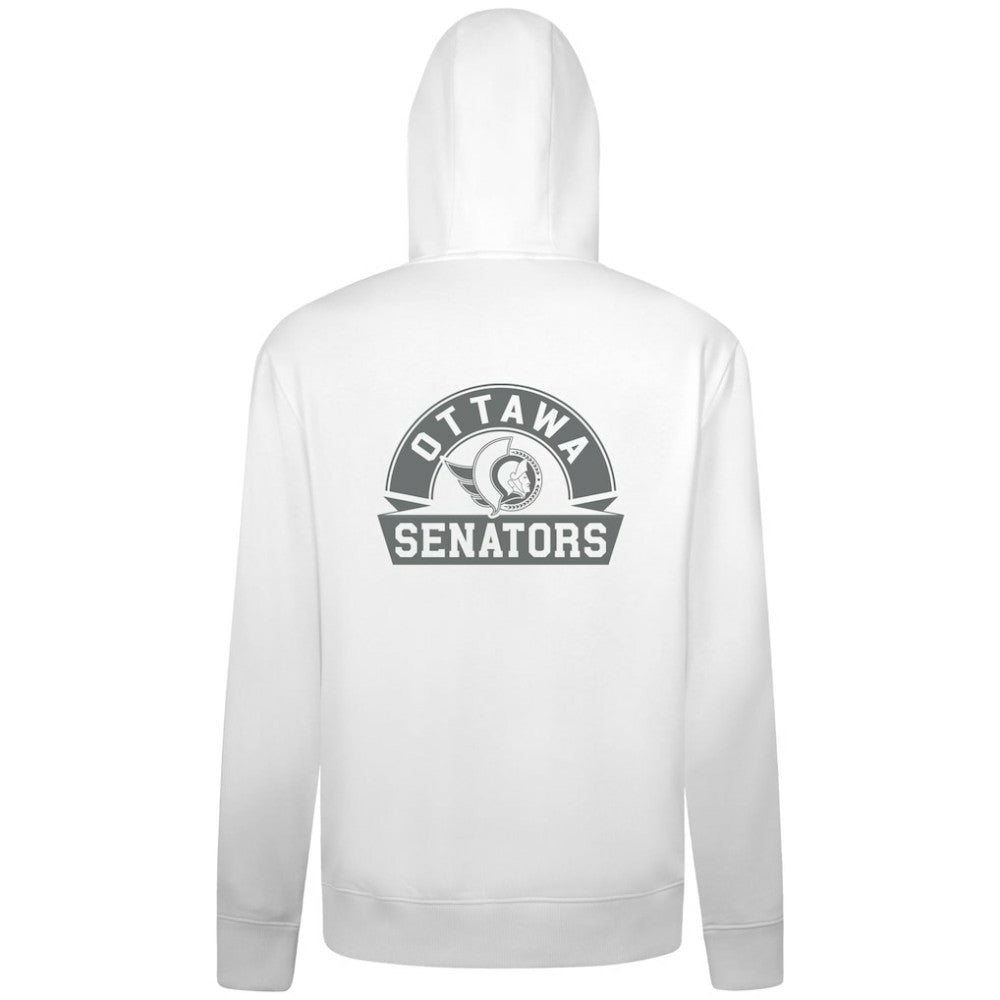 Ottawa Senators Levelwear Podium Chenille Logo Full-Zip Hoodie White